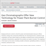Improving Burner Control with Gas Chromatographs