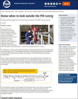ISA Intech: Know when to look outside the PID tuning